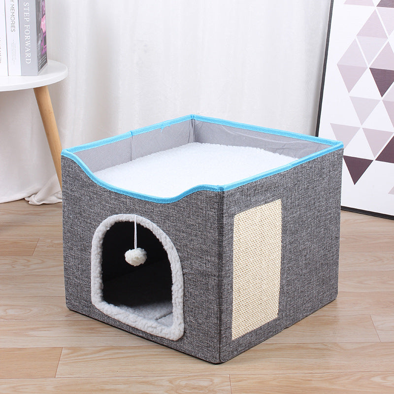 Multi-Functional Wooden Cat Kennel and Pet Stool