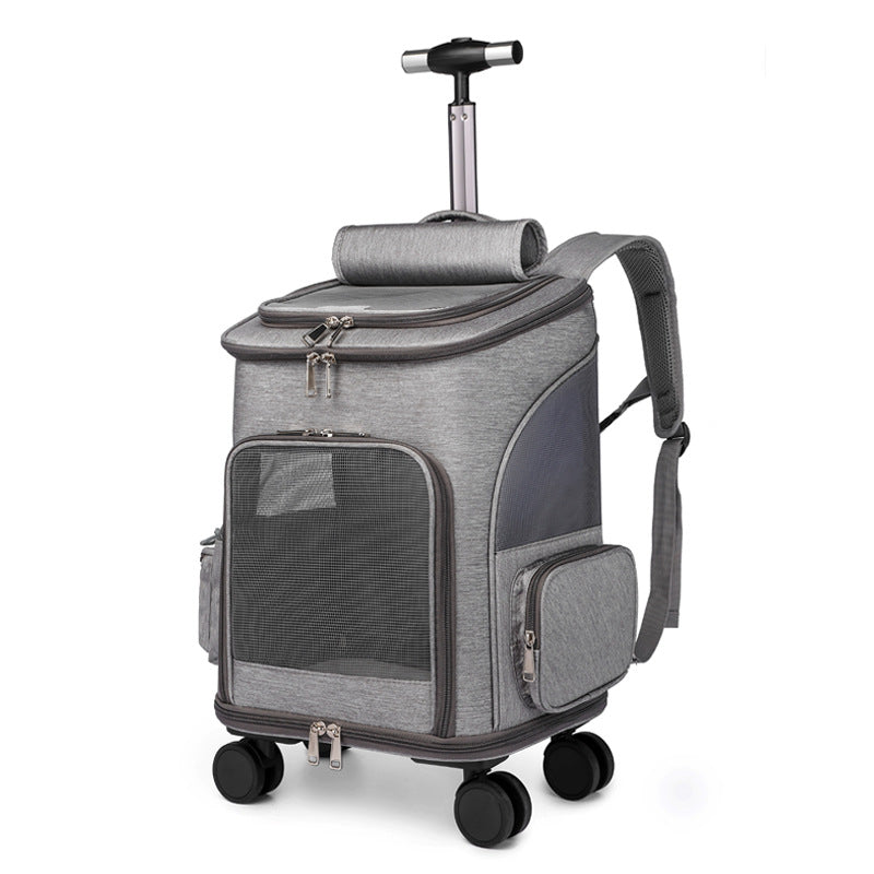 Portable Folding Trolley Pet Carrier Bag