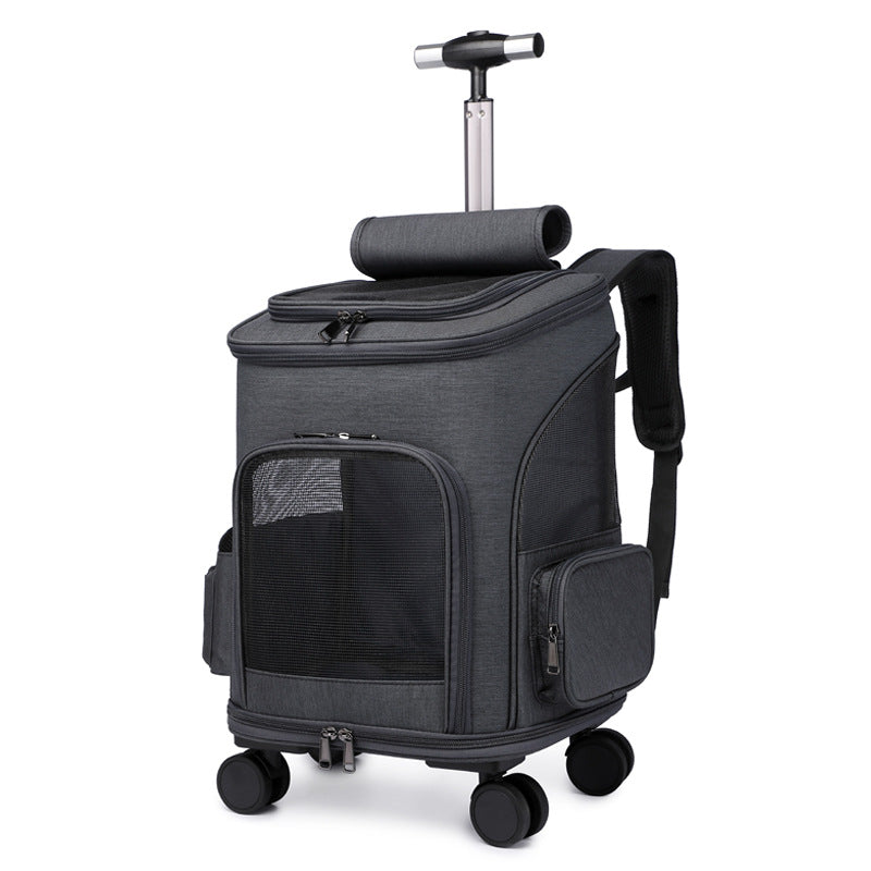 Portable Folding Trolley Pet Carrier Bag