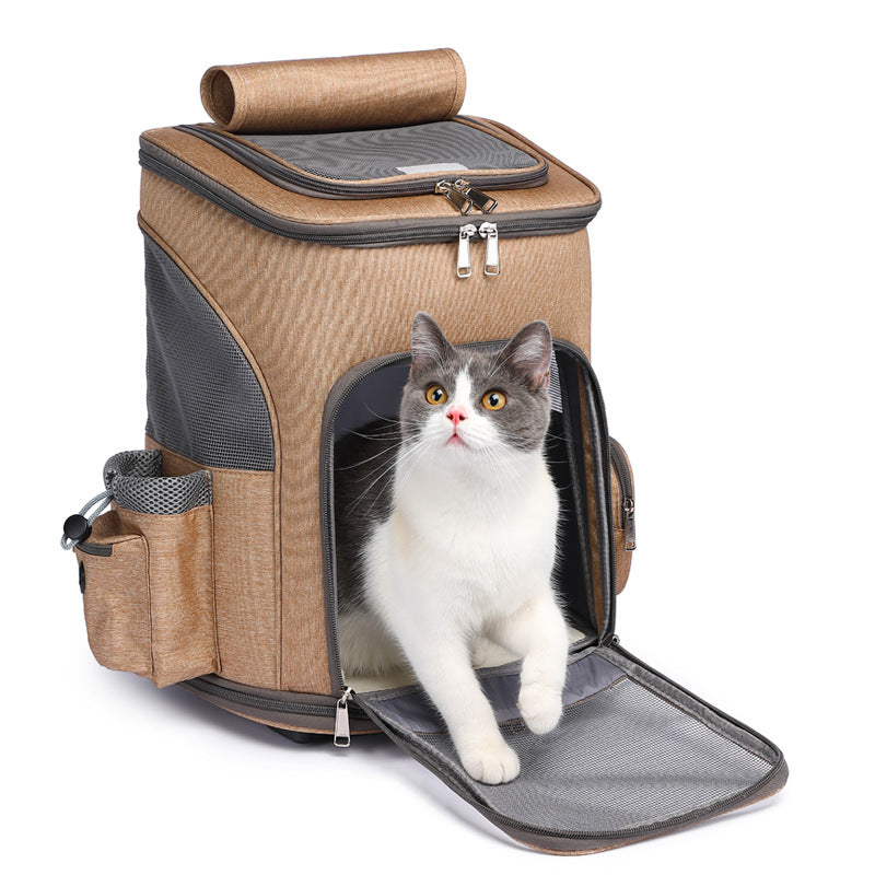 Portable Folding Trolley Pet Carrier Bag