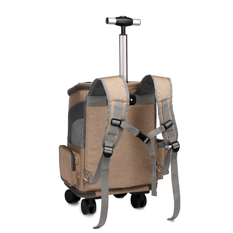 Portable Folding Trolley Pet Carrier Bag