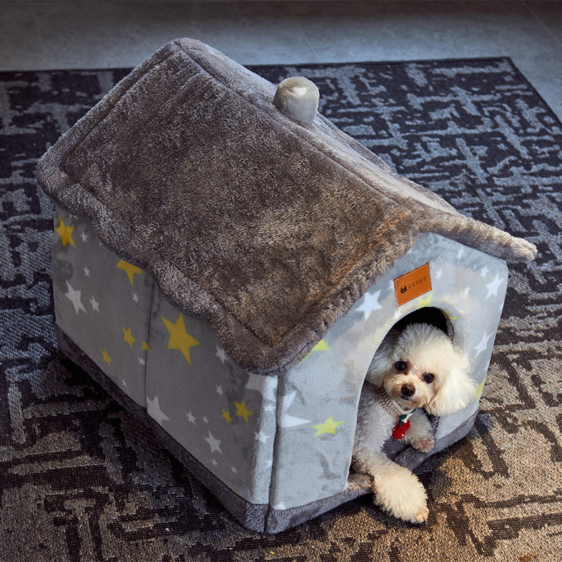 Cozy Winter Pet House for Cats and Small Dogs