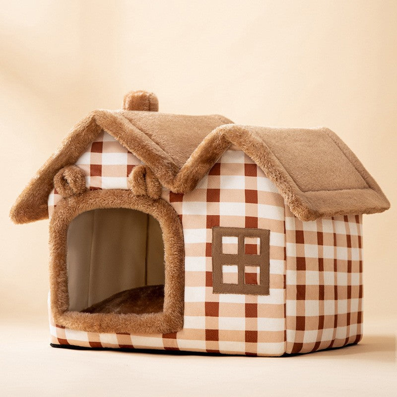 Cozy Winter Pet House for Cats and Small Dogs