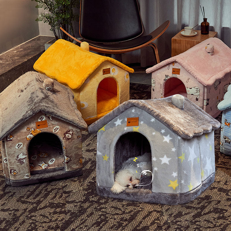 Cozy Winter Pet House for Cats and Small Dogs