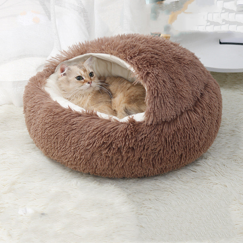 Cozy Shell-Shaped Pet Nest-Winter Warmth and Comfort