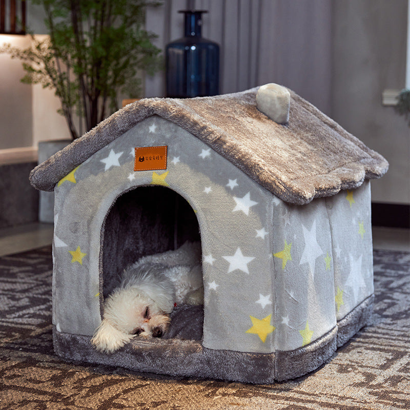 Cozy Winter Pet House for Cats and Small Dogs