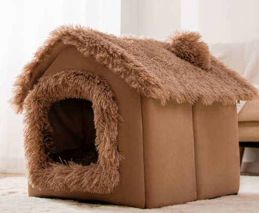 Cozy Winter Pet House for Cats and Small Dogs