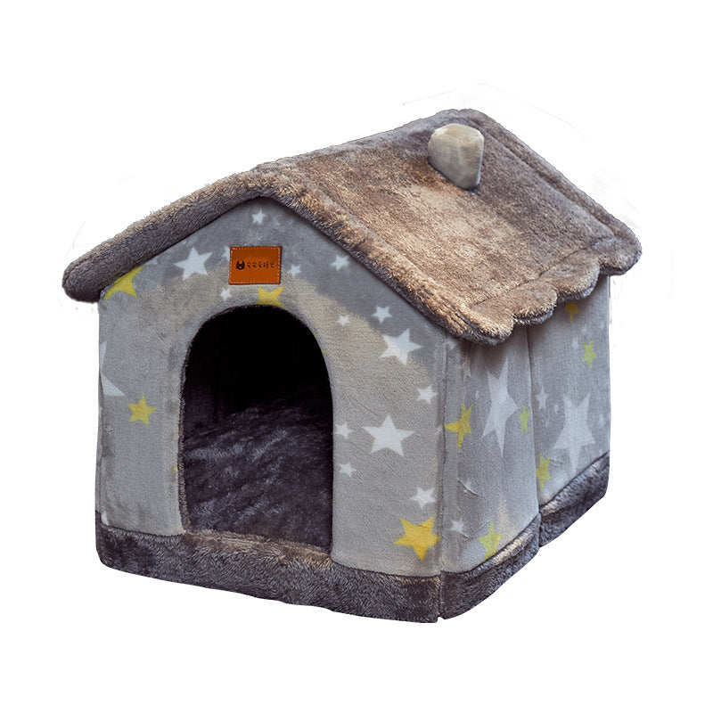 Cozy Winter Pet House for Cats and Small Dogs