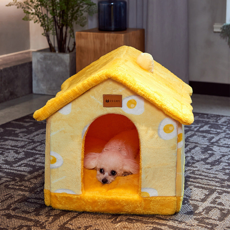 Cozy Winter Pet House for Cats and Small Dogs