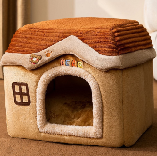 Cozy Winter Pet House for Cats and Small Dogs