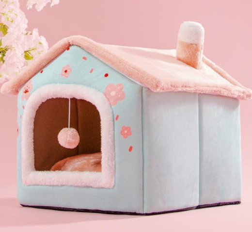 Cozy Winter Pet House for Cats and Small Dogs