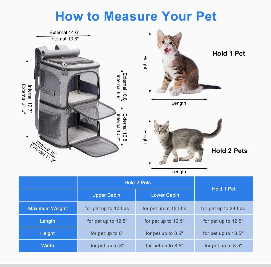 Double-Layer Pet Trolley Bag!