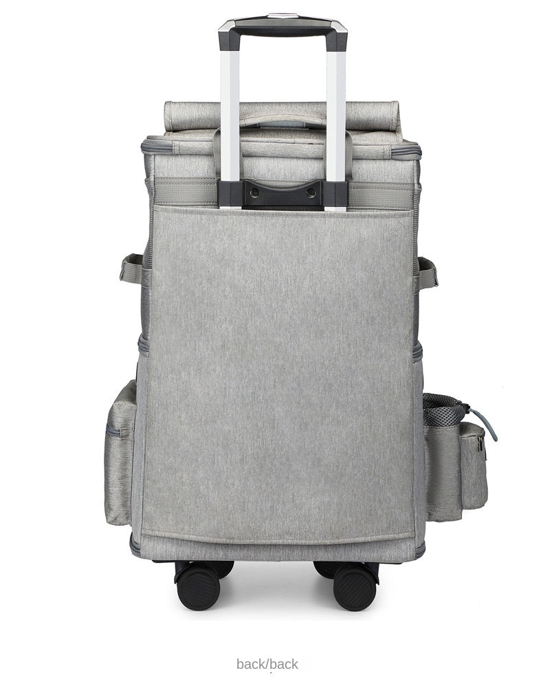 Double-Layer Pet Trolley Bag!